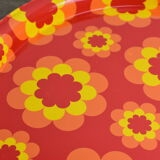 Vintage orange flower tray.