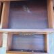 English desk and lyre chair, leather, extensions.