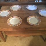 Farmhouse table with raw wood drawer