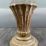 Table with a central carved wooden base, 20th century