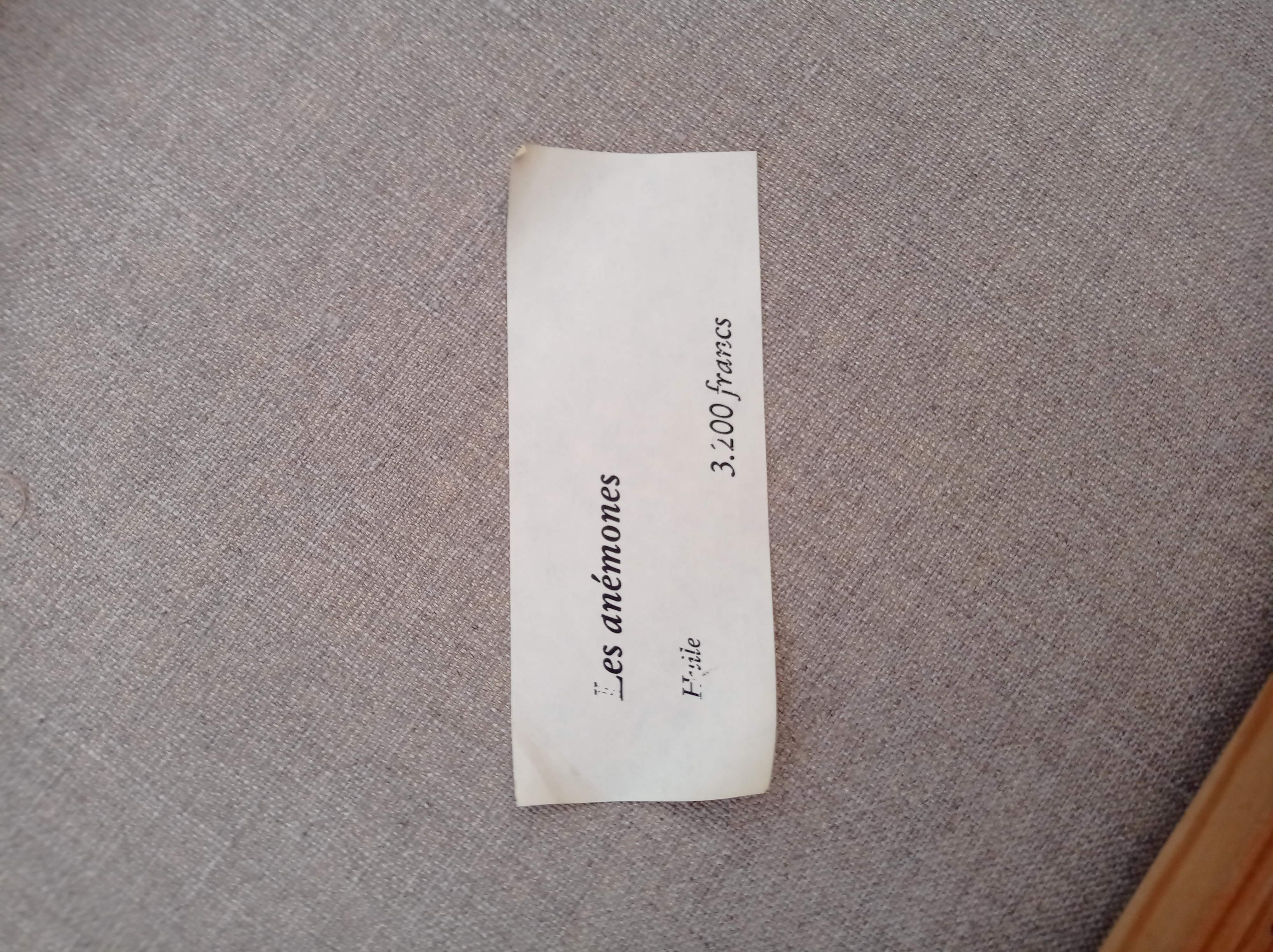 The anemones - oil on canvas signed