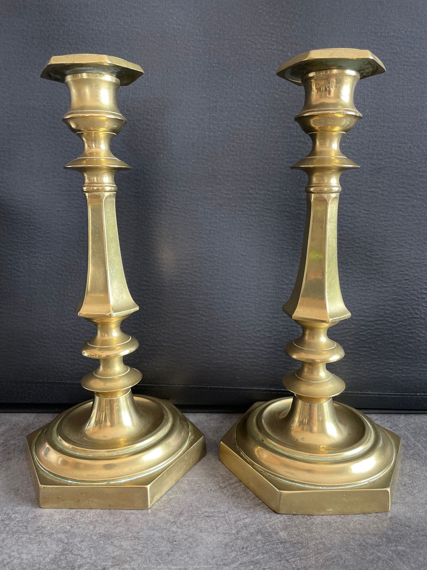 Pair of candle holders