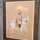 China circa 1900: Oil painting on silk "The Horseman"