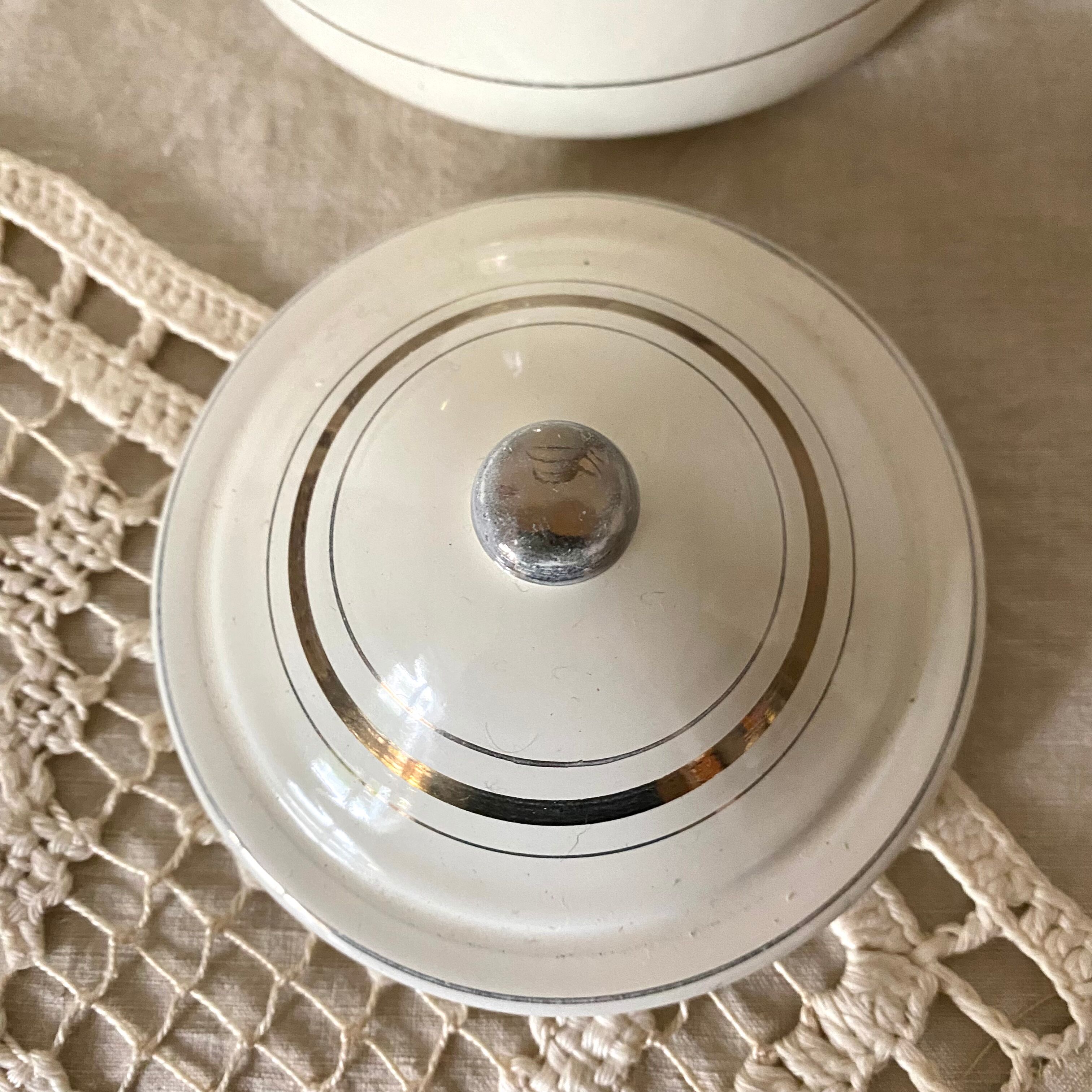 Antique coffee maker in enamelled sheet metal