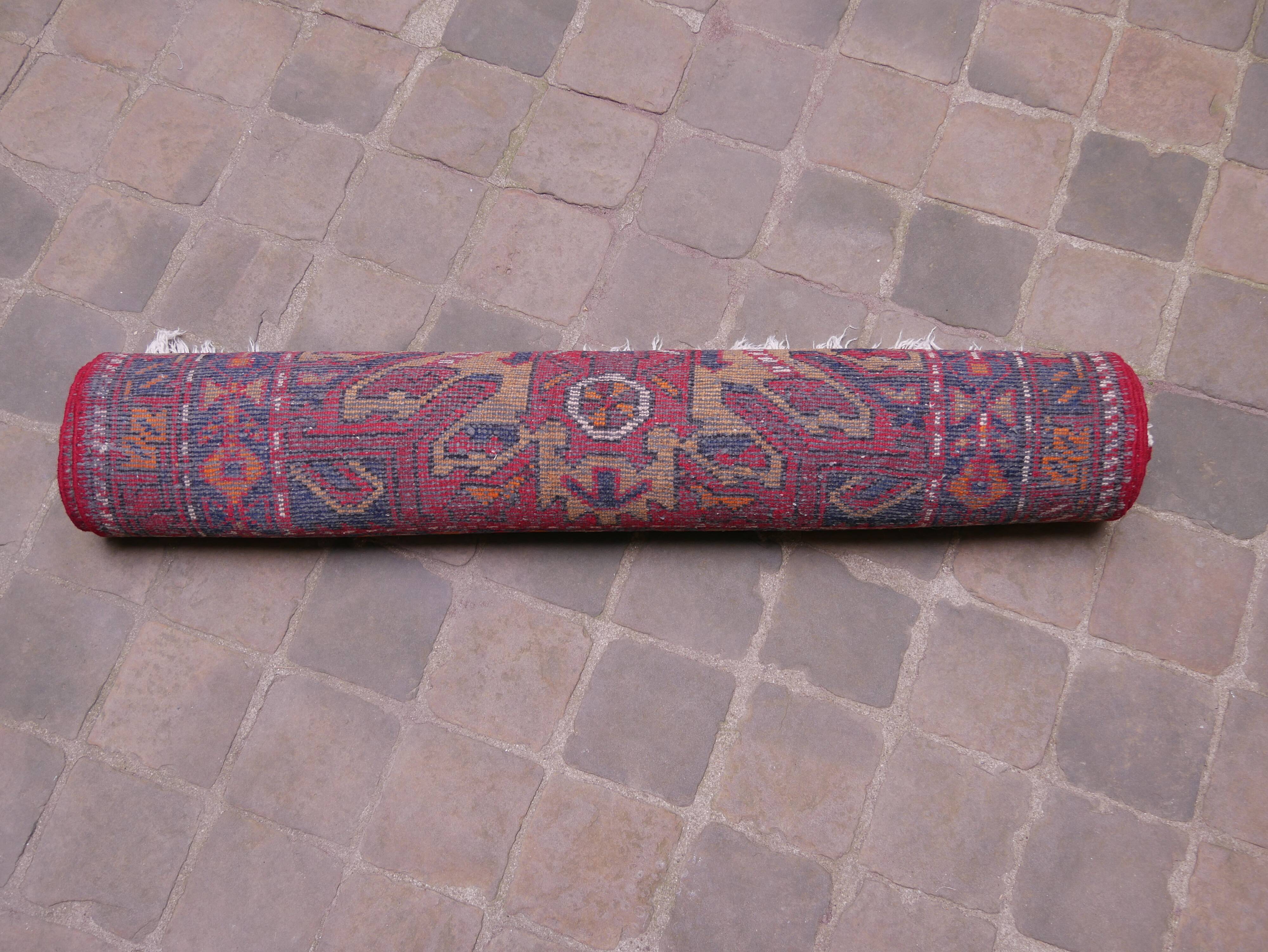 Handmade Oriental carpet of Persian corridor Hamadan