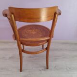 Fauteuil de bureau en bois courbé
