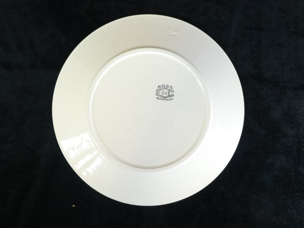3 flat plates Badonviller model rose no Digoin