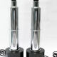 Set of 2 table lamps bases black resin and chrome steel 1970s