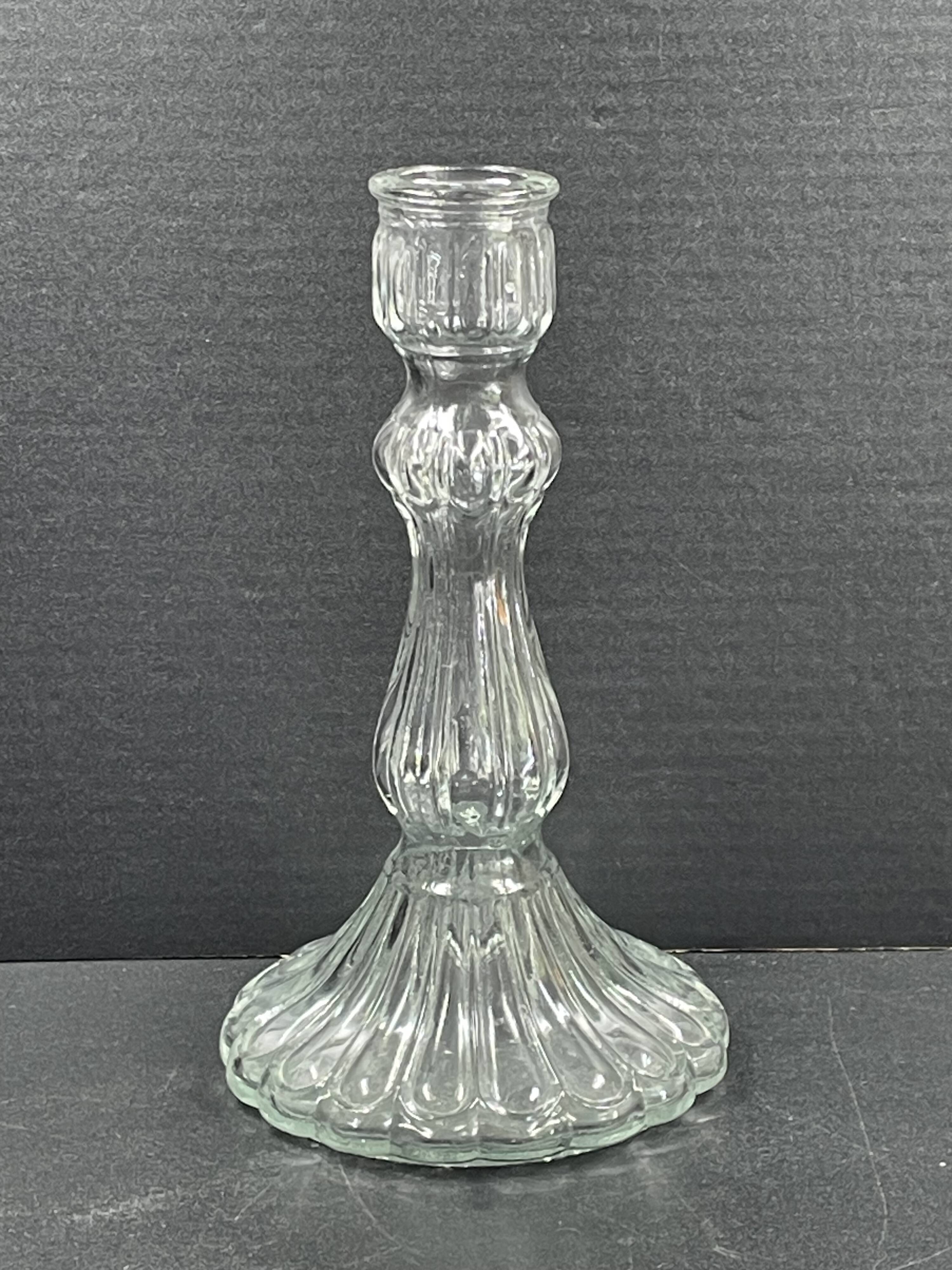 Molded glass candle holder trendy 22.5 cm