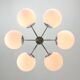 Space-age Italian Sputnik Chrome & Opaline Chandelier, 1970s