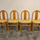 Chaises à manger scandinaves du milieu du siècle ensemble de 4, 1960