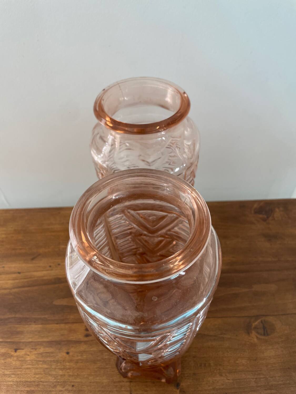 Pair of Art Deco glass vases