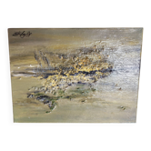 Oil on canvas abstract style