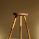Tripod stool made of solid oak, by a Danish cabinetmaker, mid-century, around 1960.