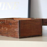 Carved wooden box with lock