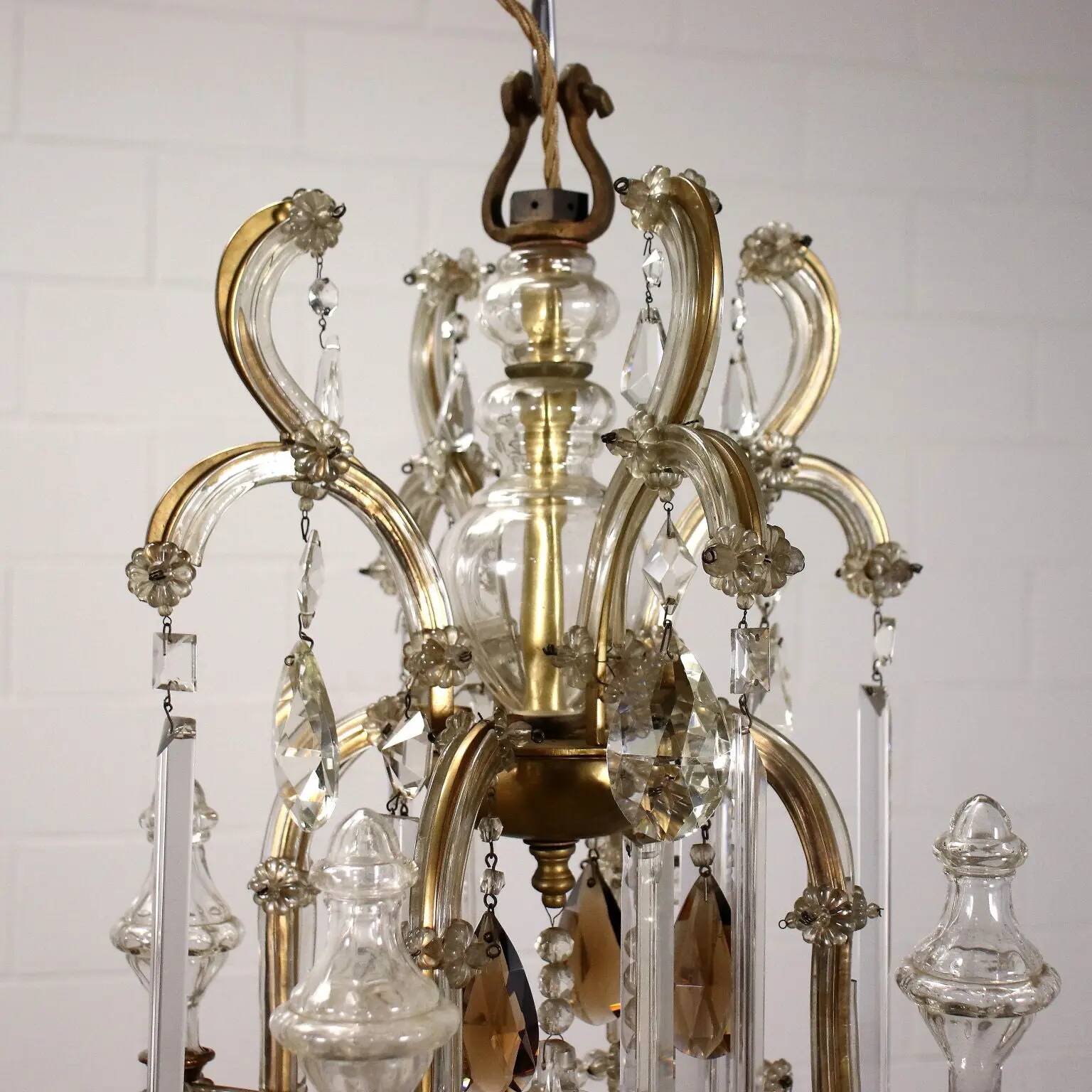Glass chandelier Italy 20th Century
