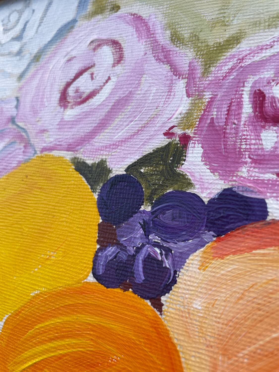 Peinture bouquet de fleurs tableau signé