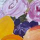 Peinture bouquet de fleurs tableau signé