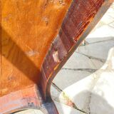 Solid wood table with curved legs