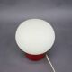Burgundy Red opaline glass table lamp from the 1970s space age.