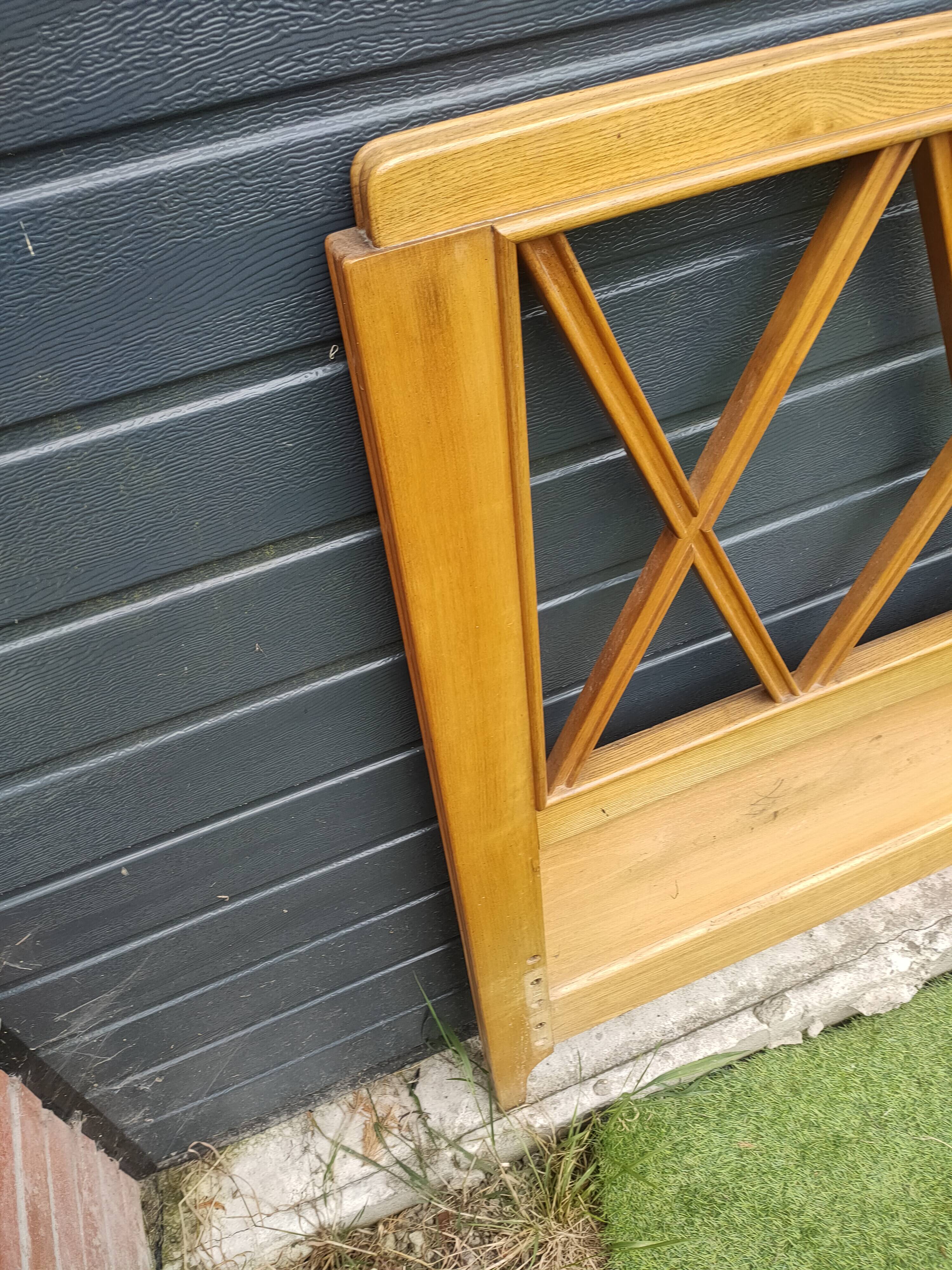 pair of antique solid wood headboards