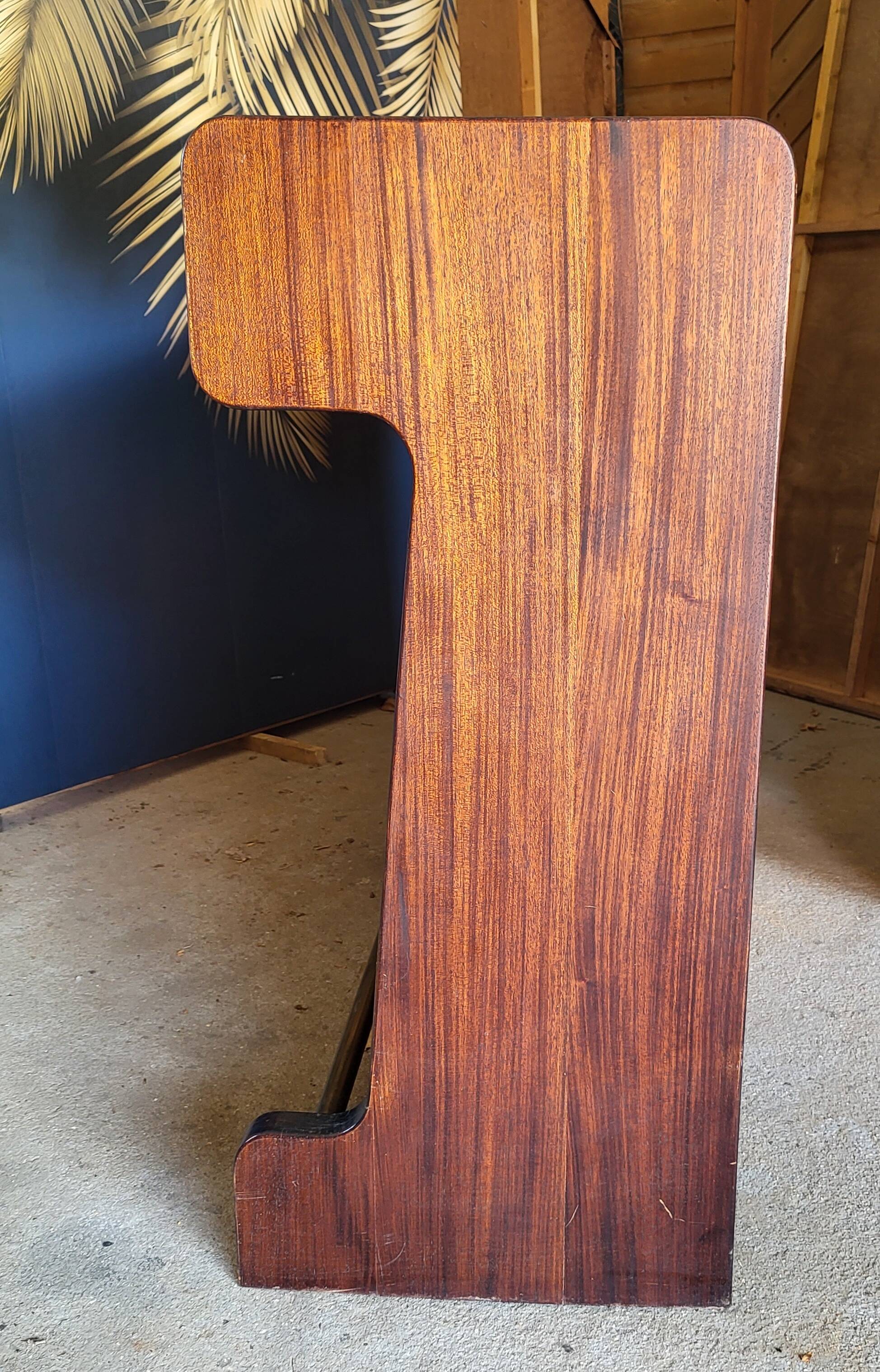 Palissandre and vintage brass bar counter from the 1960s.