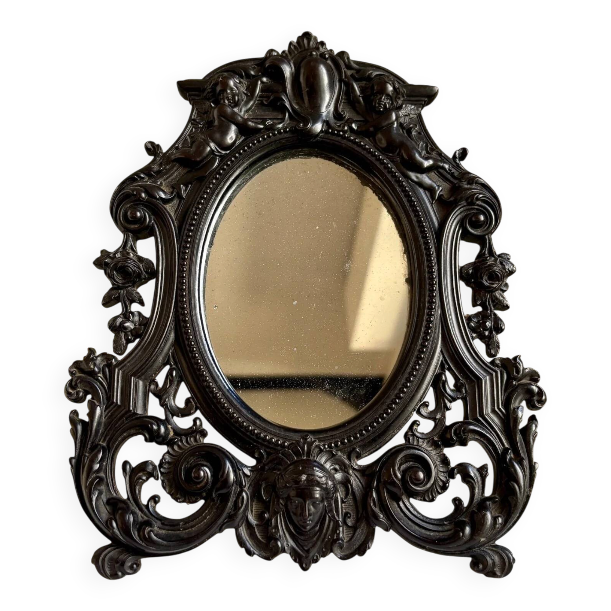 Napoleon III mirror in gutta-percha