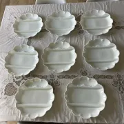 Assiettes à asperges en porcelaine Lafarge