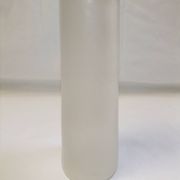 Old art nouveau vase frosted glass cylinder leaf decoration