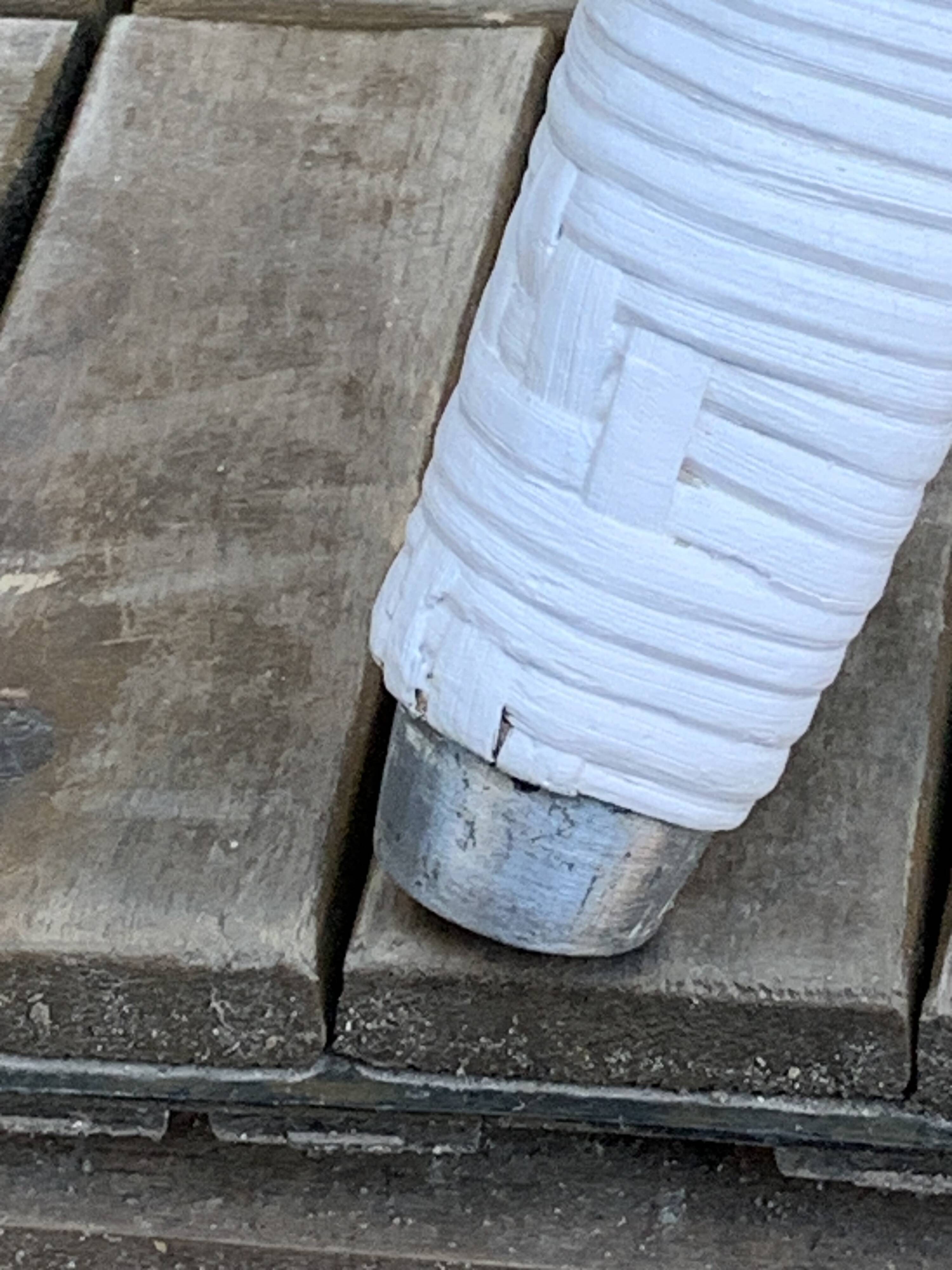 Peacock white rattan side table 1970