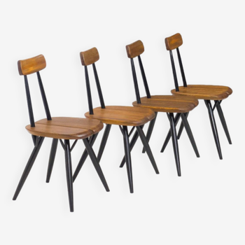 Laukaan Puu set of four ‘Pirkka’ dining chairs by Ilmari Tapiovaara