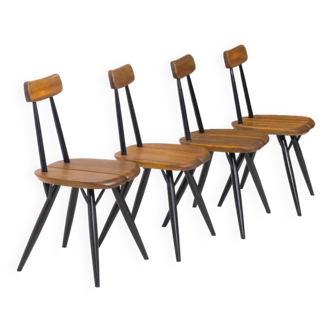 Laukaan Puu set of four ‘Pirkka’ dining chairs by Ilmari Tapiovaara