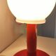 Lampe champignon en acier laqué et opaline, bubble gum, space age, 1970