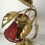 Floor lamp in gold metal