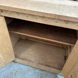 Brutalist solid oak sideboard