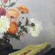 Oil painting on canvas, still life with chrysanthemums, signed L.Porte 1888.