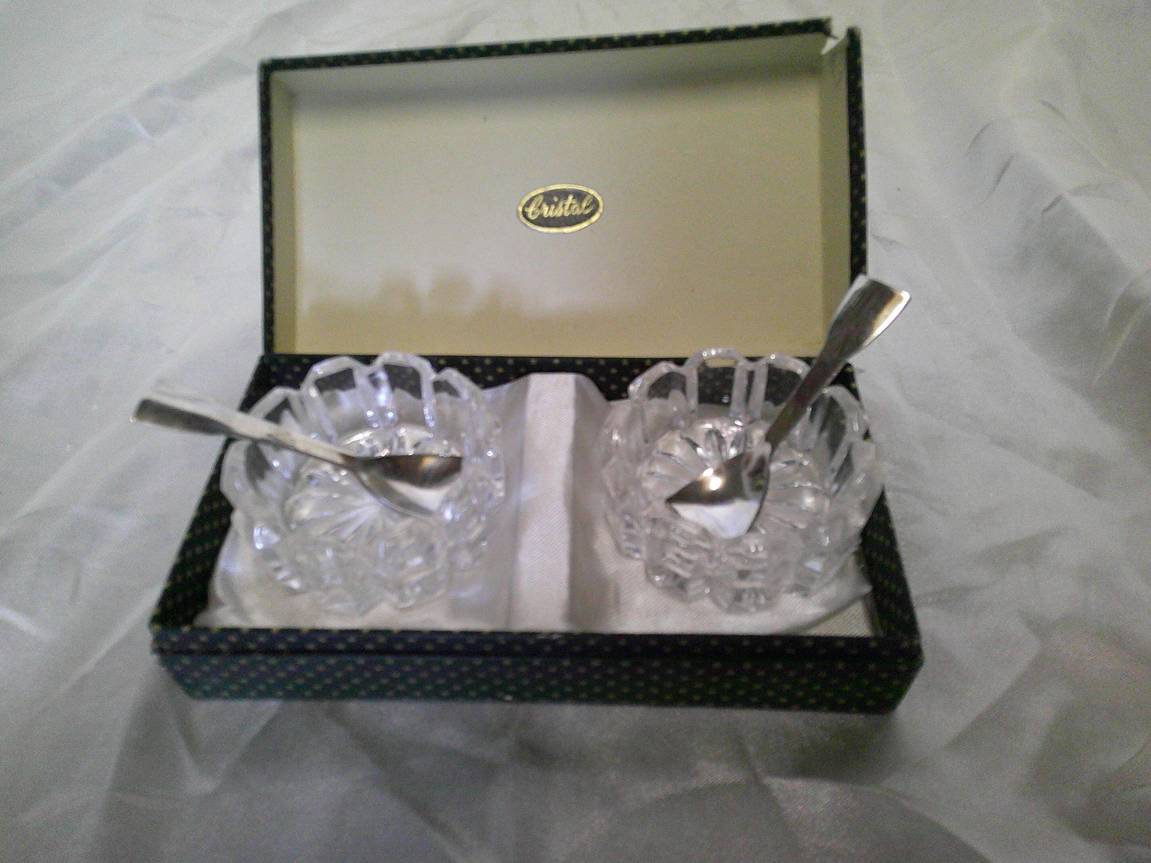 Crystal salt and pepper shakers