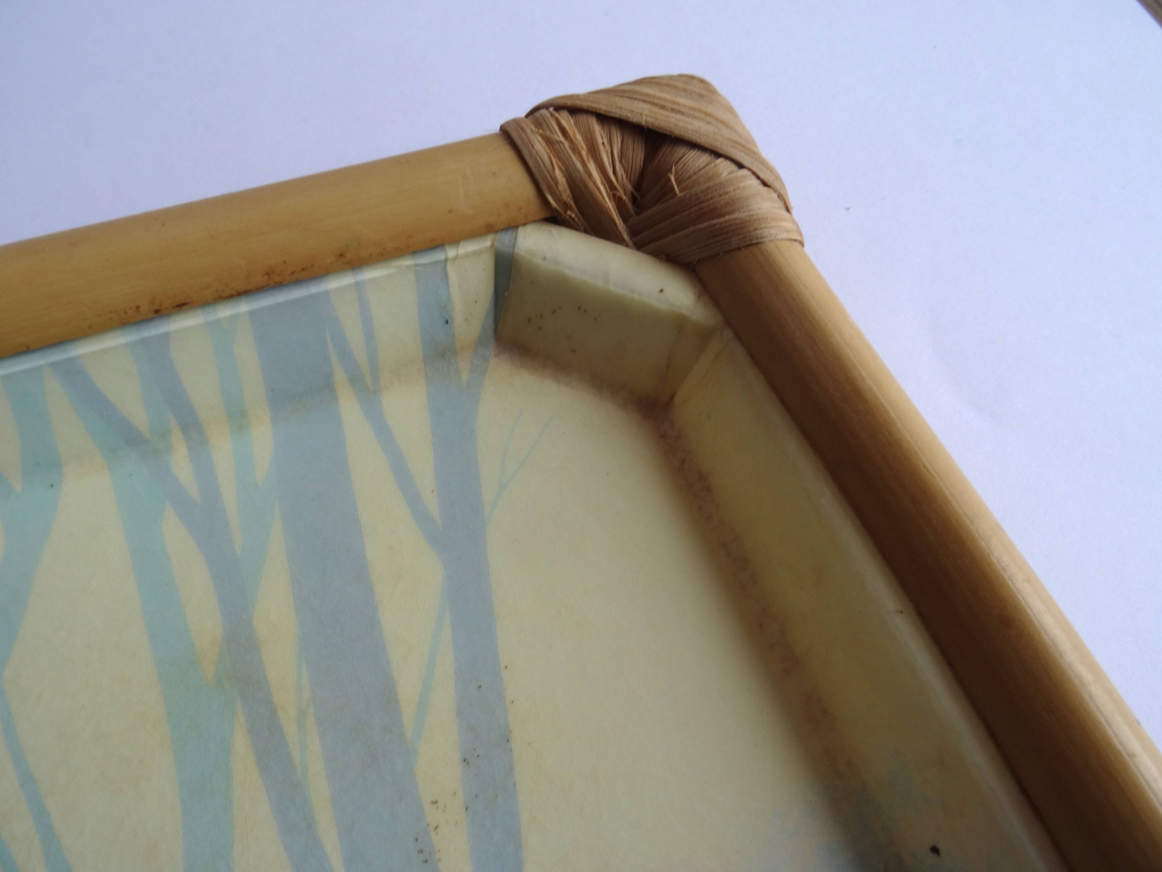 Camaieu fiberglass bamboo tray