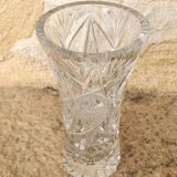 Chiseled crystal vase