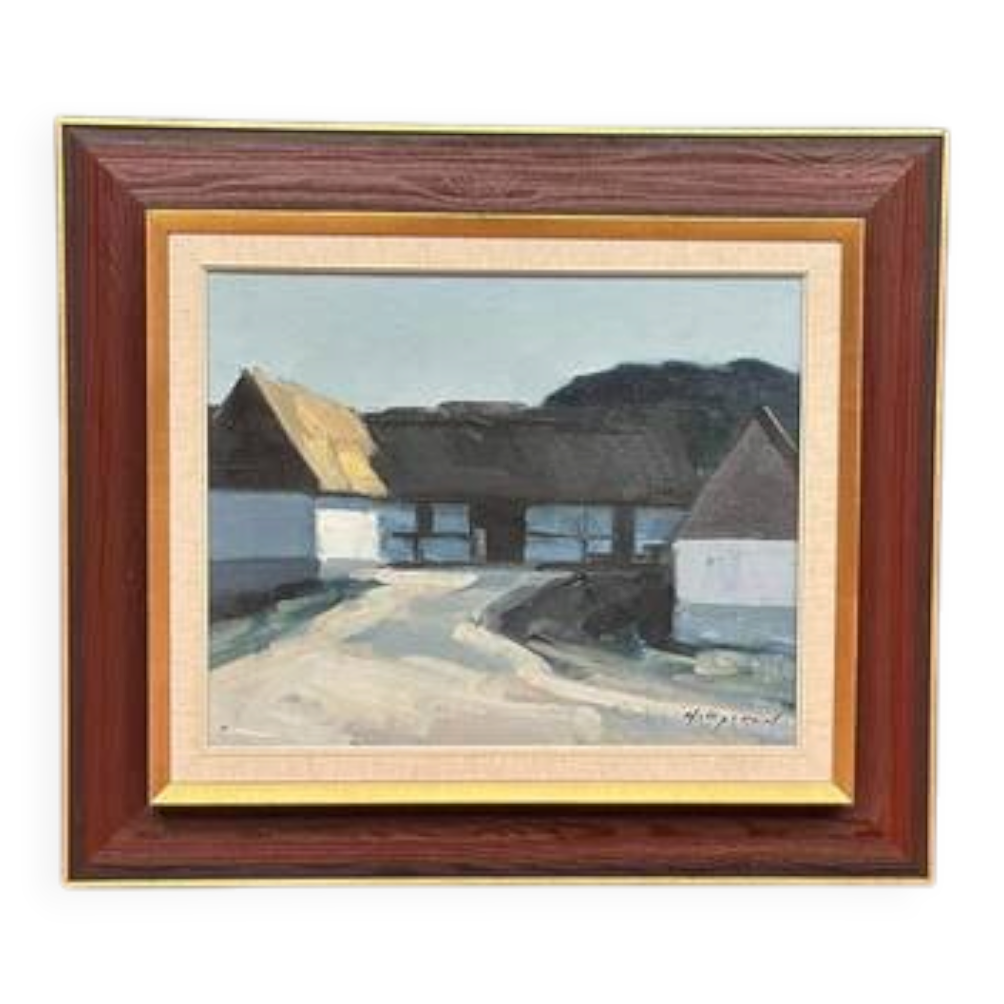 Huile sur toile suédoise – “Skånegård” par Bengt Hillgrund