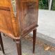 Pair of Louis XV bedside tables, 19th century, marquetry and pink marble