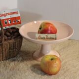 Powder pink fruit bowl-compotier from Digoin Sarreguemines