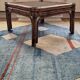 Bamboo and smoked glass coffee table,1960s