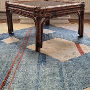 Bamboo and smoked glass coffee table,1960s