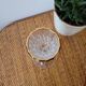 Crystal candlestick with golden rim