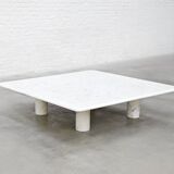 Angelo Mangiarotti for Up&Up Carrara Marble Coffee Table, Italy 1970's