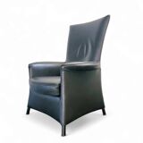 2 x armchair by Wittmann, design Paolo Piva, model Alta Highback, black leather