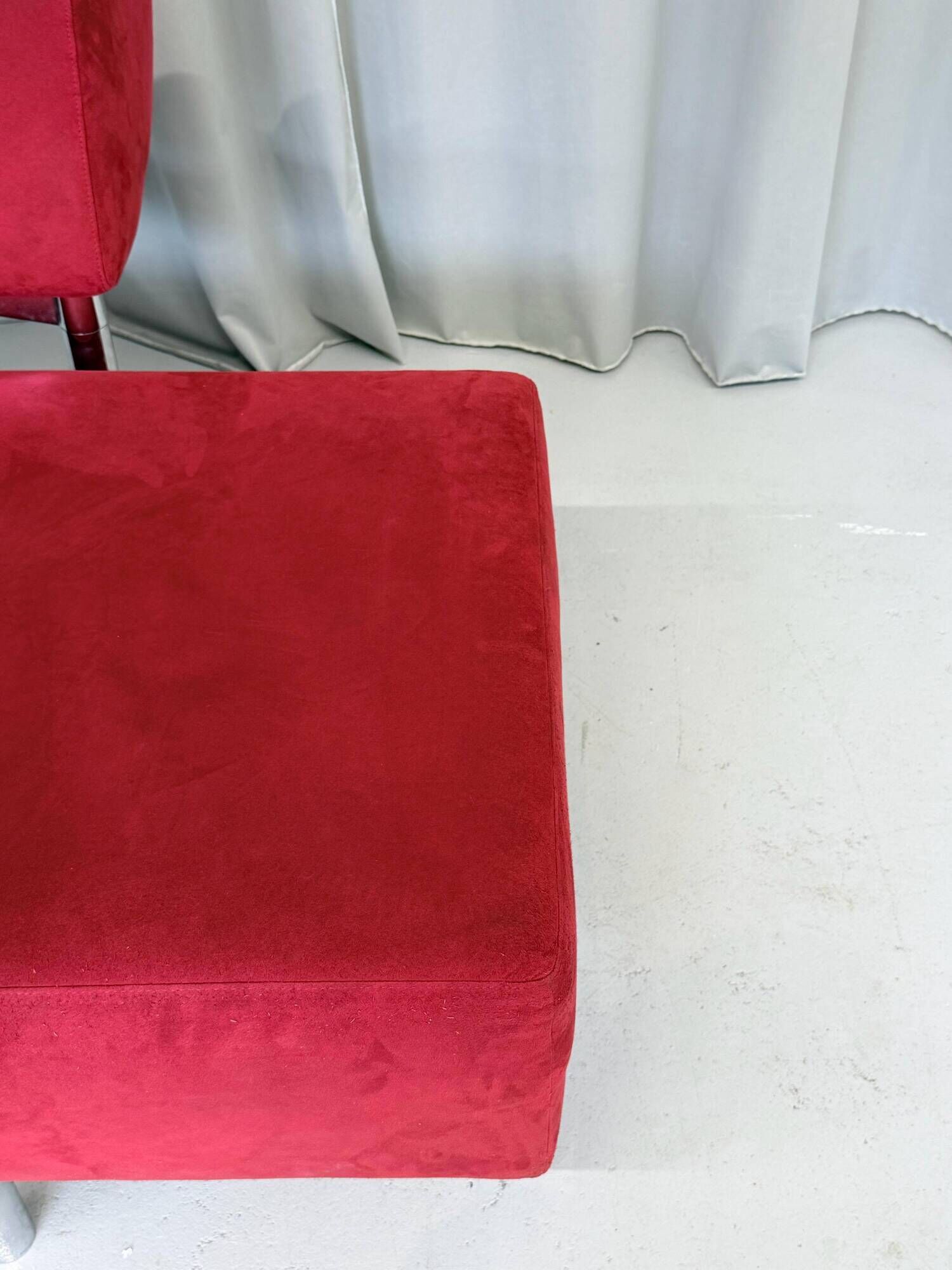 Red Alcantara Arthe Lounge Chair By Cor