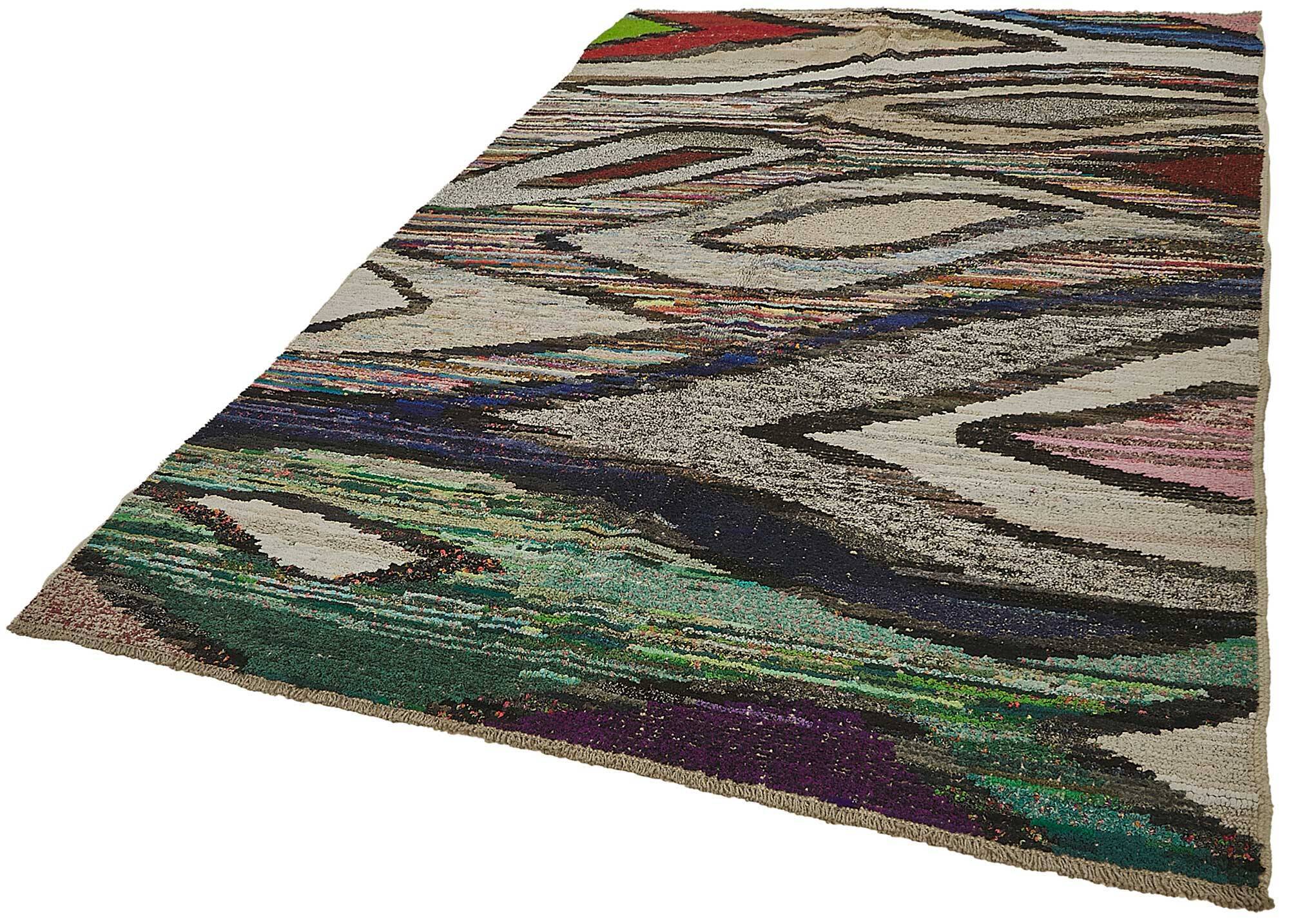 Handwoven Turkish Recycled Boho Rug 205 cm x 313 cm