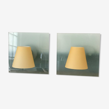 Pair of Foscarini wall lamps in Murano glass